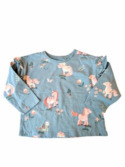 tyrkysová mikina s poníky pro holky secondhand Next tyrkysová mikina s poníky pro holky secondhand Next