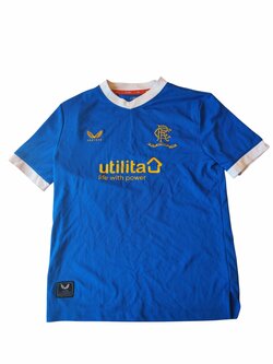 Fotbalový dres Rangers pro kluky secondhand Castore Fotbalový dres Rangers pro kluky secondhand Castore