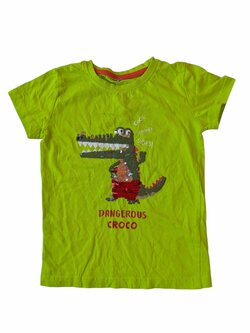 limetové tričko s krokodýlem pro kluky secondhand KIK limetové tričko s krokodýlem pro kluky secondhand KIK