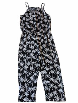 černý overal s palmami pro holky secondhand YFK černý overal s palmami pro holky secondhand YFK