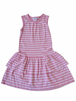 růžovobílé šaty  proužky pro holky secondhand Kids