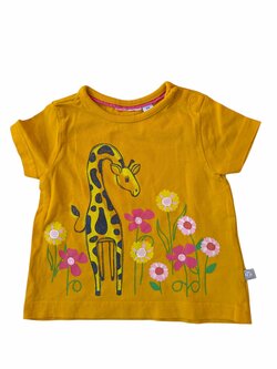 žluté triko se žirafou pro holky secondhand NKD žluté triko se žirafou pro holky secondhand NKD