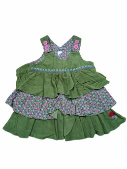 Zelené šaty na styl manšestru pro holky secondhand Next