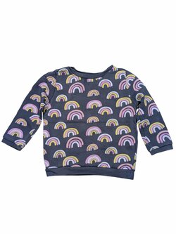 Šedá mikina s duhou pro holky secondhand F&F Šedá mikina s duhou pro holky secondhand F&F