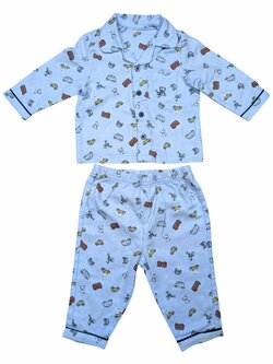 Pyžamo pro kluky modré s obrázky outlet Nutmeg Pyžamo pro kluky modré s obrázky outlet Nutmeg