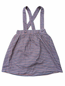 Kostkovaná sukně na kšandách pro holky secondhand Max Studio Kids