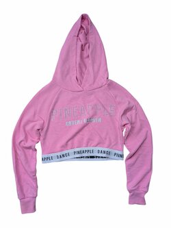 Růžová crop mikina pro holky secondhand Pineapple