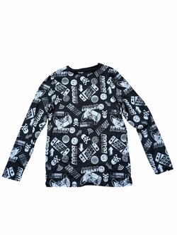 černé triko s dlouhým rukávem Gamer pro kluky secondhand George