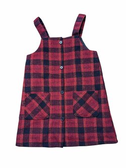 Kostkované šaty červené pro holky secondhand F&F