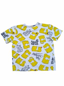 Bílé triko s obrázky Simpsonovi secondhand Bílé triko s obrázky Simpsonovi secondhand