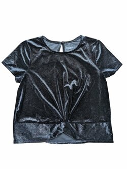 Černé semišové triko pro holky secondhand Nutmeg Černé semišové triko pro holky secondhand Nutmeg