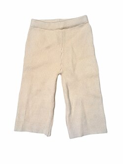 Pletené kalhoty světlé pro holky secondhand Shein