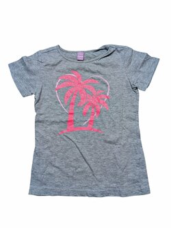 Šedé triko s palmou pro holky secondhand dopodopo Šedé triko s palmou pro holky secondhand dopodopo