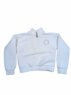 Bílá žebrovaná mikina pro holky secondhand Primark