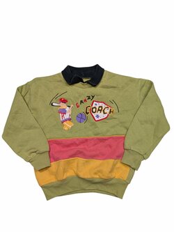 Zelená mikina s pruhy pro kluky secondhand Eva