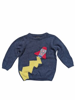 Tmavý svetr s obrázkem pro kluky secondhand Next Tmavý svetr s obrázkem pro kluky secondhand Next