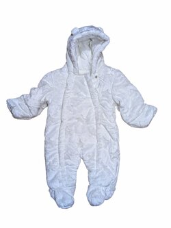 Zimní kombinéza bílá huňatá pro holky secondhand George Zimní kombinéza bílá huňatá pro holky secondhand George