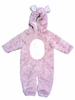 Růžový zateplený overal chlupatý pro holky secondhand Next Růžový zateplený overal chlupatý pro holky secondhand Next