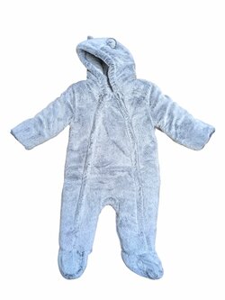 Šedá huňatá zimní kombinéza pro kluky secondhand George