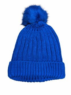 Modrá čepice s bambulí pro holky secondhand Faith