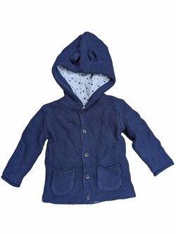 Tmavě modrá pletená bunda pro kluky outlet George Tmavě modrá pletená bunda pro kluky outlet George