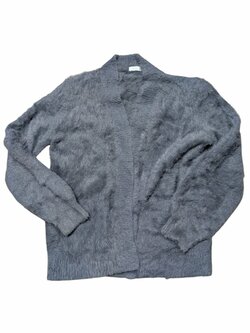 Chlupatý svetr bez zapínání pro holky secondhand Next