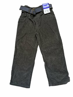 Tmavé manšestrové kalhoty s páskem outlet Cherokee