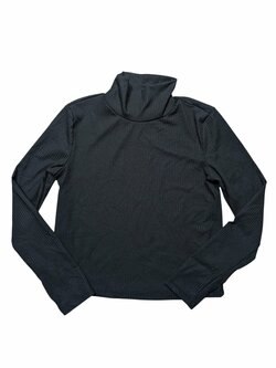 Černé elastické triko žebrované pro holky secondhand Shein Černé elastické triko žebrované pro holky secondhand Shein