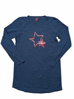 Tmavé triko dlouhé s obrázkem pro holky secondhand Tchibo