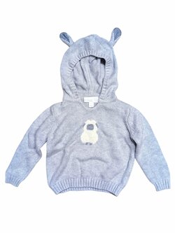 Šedý svetr s ovečkou pro kluky secondhand The Little White Company Šedý svetr s ovečkou pro kluky secondhand The Little White Company