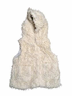 Světlá chlupatá vesta pro holky secondhand F&F Světlá chlupatá vesta pro holky secondhand F&F