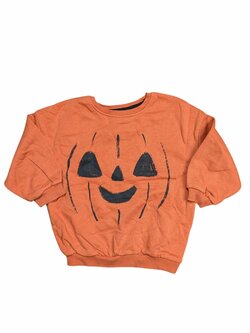Oranžová mikina s obrázkem dýně pro kluky secondhand George Oranžová mikina s obrázkem dýně pro kluky secondhand George