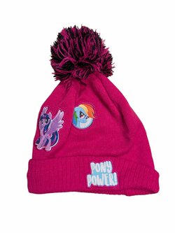 Ružová zimní čepice My Little Pony pro holky secondhand George Ružová zimní čepice My Little Pony pro holky secondhand George