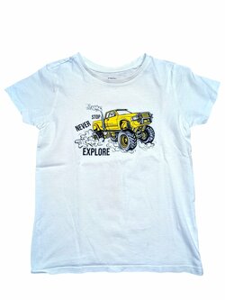 Bílé triko s obrázkem pro kluky secondhand Sinsay