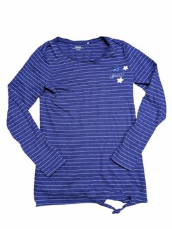 Tmavě modré pruhované triko pro holky secondhand Yigga Tmavě modré pruhované triko pro holky secondhand Yigga