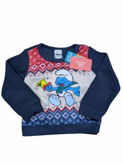 modrá mikina šmoulové pro kluky outlet 