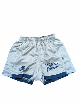 Šedé sportovní kraťasy s obrázky pro kluky secondhand Samurai