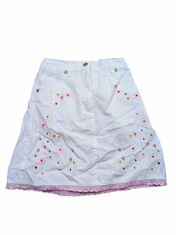 Bílá sukně s kytičkami pro holky secondhand Xmail