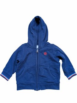 Tmavě modrá mikina s obrázkem pro kluky secondhand Timberland Tmavě modrá mikina s obrázkem pro kluky secondhand Timberland