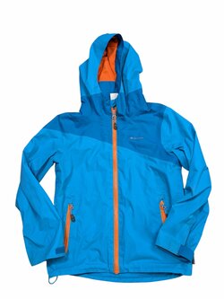 Modrá šusťáková bunda pro kluky secondhand Decathlon