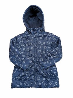 Tmavě modrá zimní bunda s hvězdičkami pro holky secondhand Losan