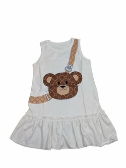 Bílé šatičky pro holky s medvídkem secondhand Bílé šatičky pro holky s medvídkem secondhand