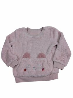 Růžová mikina pro holky s kočičkou secondhand Růžová mikina pro holky s kočičkou secondhand