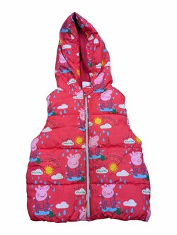 Červená vesta Prasátko Peppa pro holky secondhand Červená vesta Prasátko Peppa pro holky secondhand