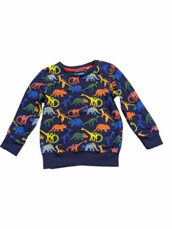 Tmavě modrá mikina s dinosaurem pro kluky secondhand bluezoo Tmavě modrá mikina s dinosaurem pro kluky secondhand bluezoo