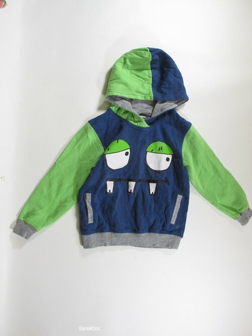 Mikina modro zelená pro kluky secondhand