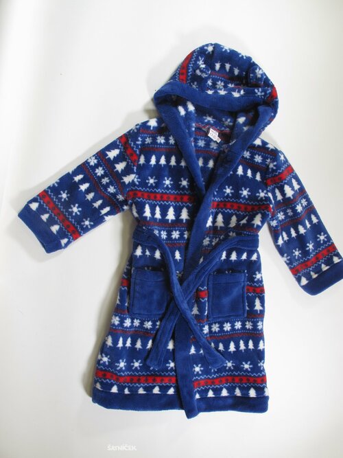 Vánoční modro bílo červený župan secondhand