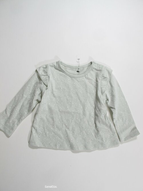 Triko dl rukáv bílo zelenkavé secondhand