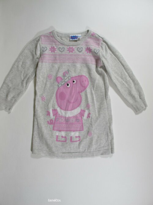 Svetýrkové šaty dl rukáv šedé secondhand