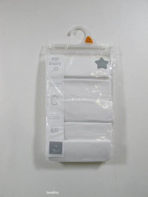 5x bílé body pro děti outlet